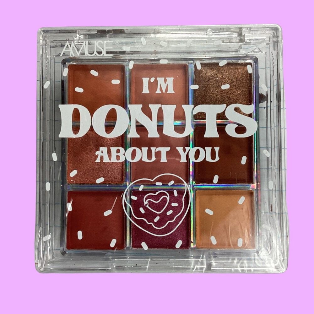 Amuse I'm Donuts About You Eyeshadow Palette Strawberry Donut 9 Pan Warm Tones